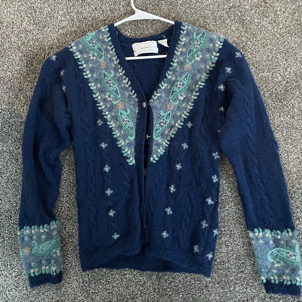 Vintage Hand Embroidered Sweater